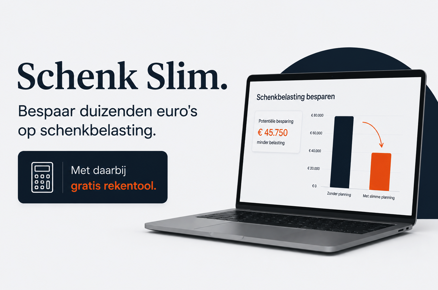 Voorbeeld van de rekentool Schenkbelasting